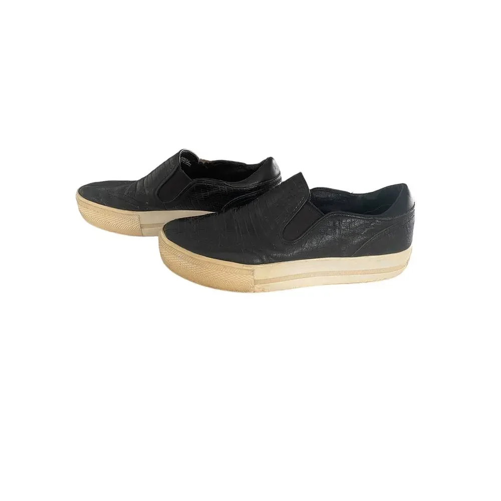 ASH Jungle Black Leather‎ Platform Sneakers Slides size 9/40 - Picture 6 of 8